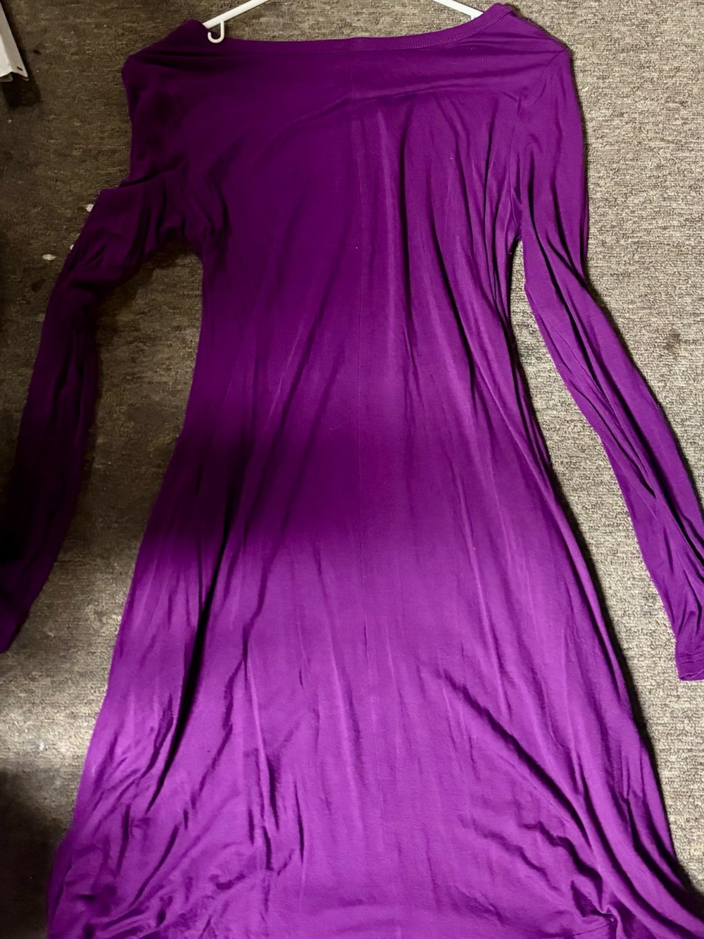 Women’s Long-Sleeve Maxi Dress in Vibrant Purple
